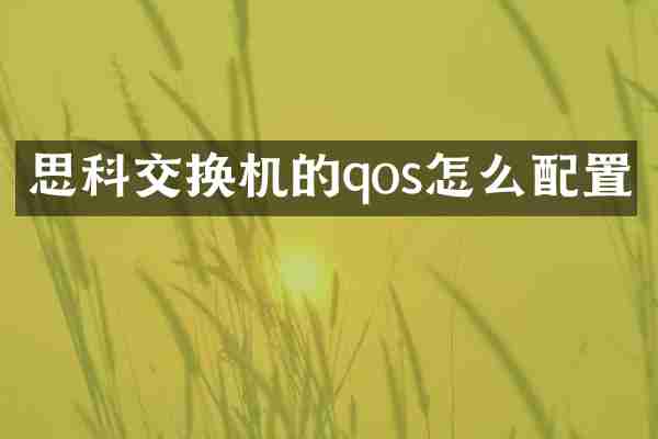 思科交换机的qos怎么配置