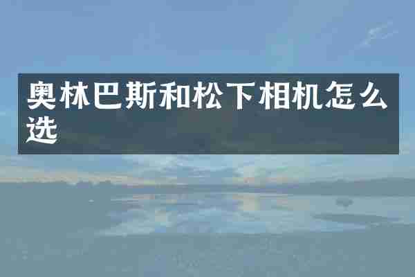 奥林巴斯和相机怎么选