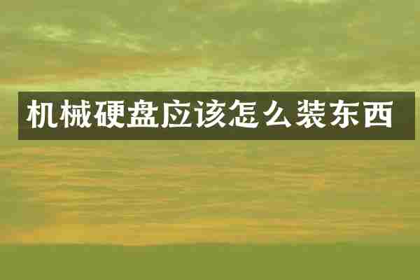 机械硬盘应该怎么装东西