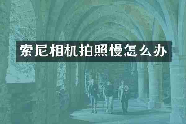 索尼相机拍照慢怎么办
