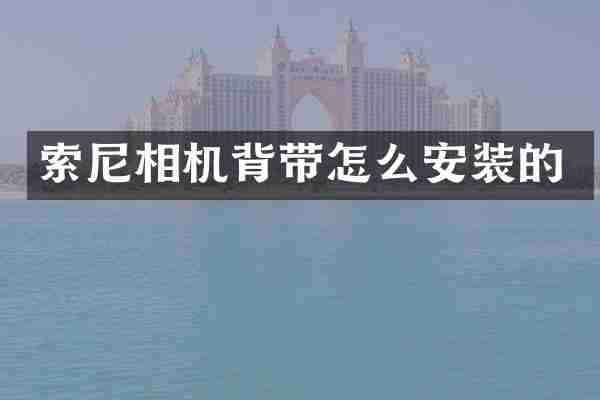 索尼相机背带怎么安装的