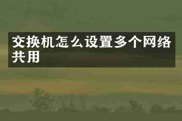 交换机怎么设置多个网络共用