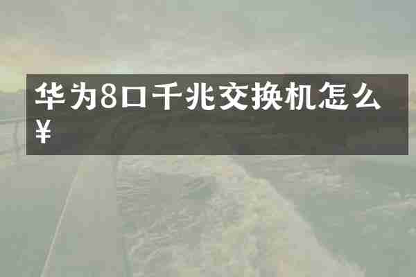 华为8口千兆交换机怎么接