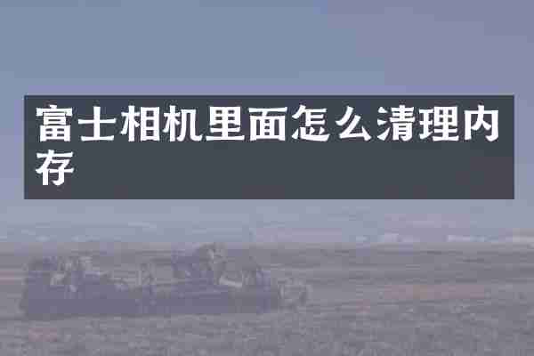 富士相机里面怎么清理内存