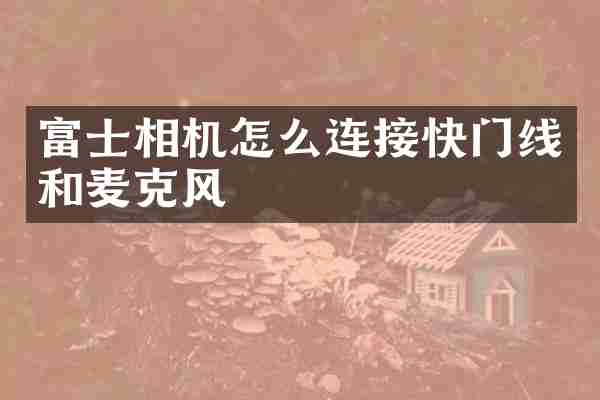 富士相机怎么连接快门线和麦克风