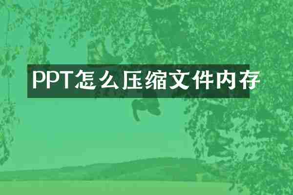 PPT怎么压缩文件内存
