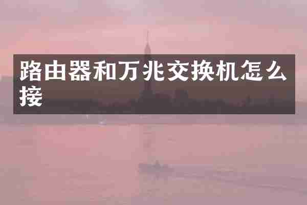 路由器和万兆交换机怎么接