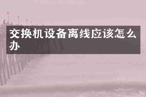 交换机设备离线应该怎么办