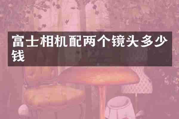 富士相机配两个镜头多少钱
