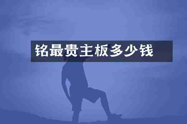 铭瑄最贵主板多少钱