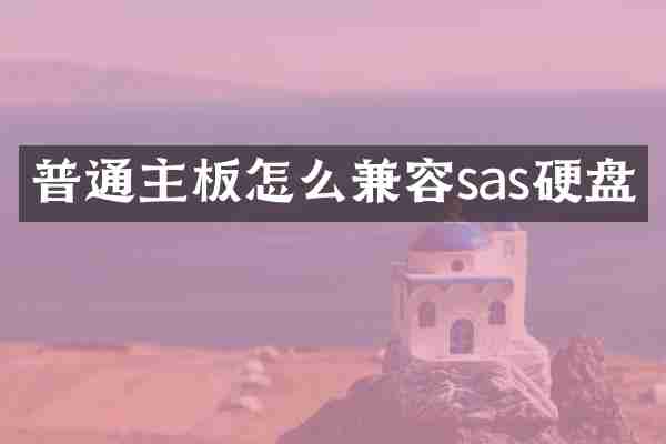 普通主板怎么兼容sas硬盘