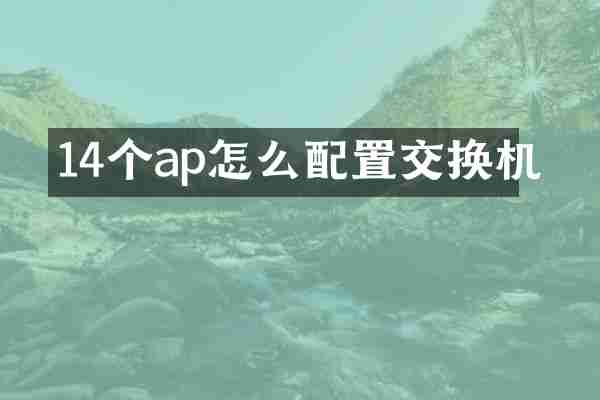 14个ap怎么配置交换机