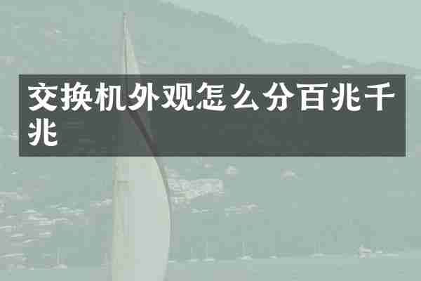 交换机外观怎么分百兆千兆