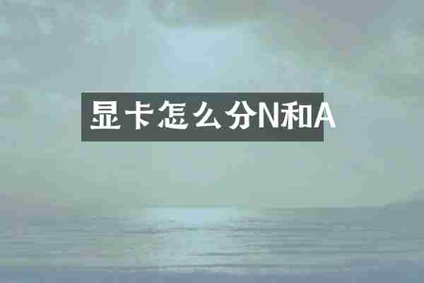 显卡怎么分N和A