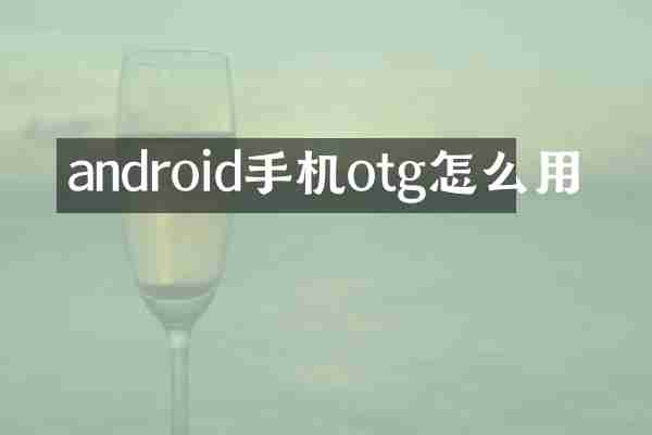 android手机otg怎么用