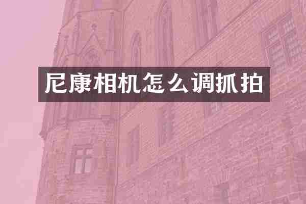 尼康相机怎么调抓拍