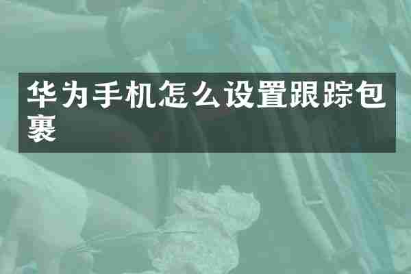华为手机怎么设置跟踪包裹