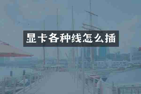 显卡各种线怎么插