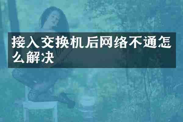 接入交换机后网络不通怎么解决