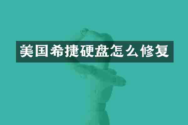 美国希捷硬盘怎么修复