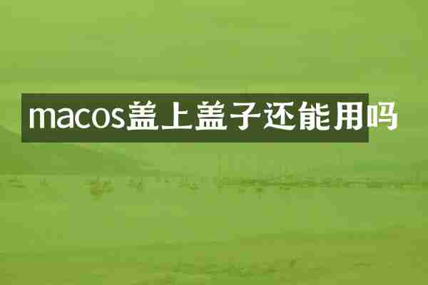 macos盖上盖子还能用吗