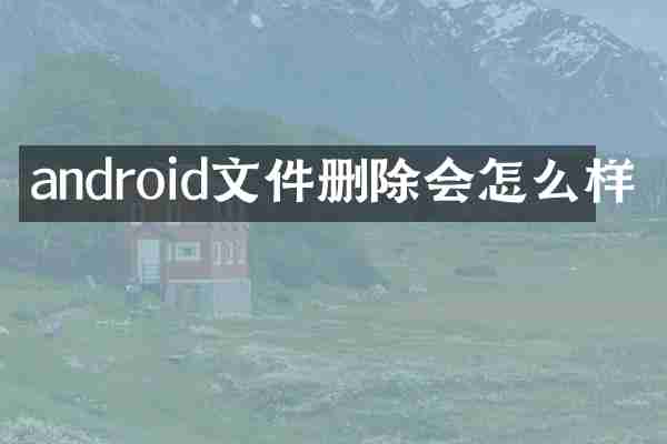 android文件删除会怎么样