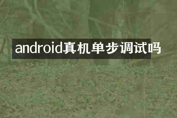 android真机单步调试吗