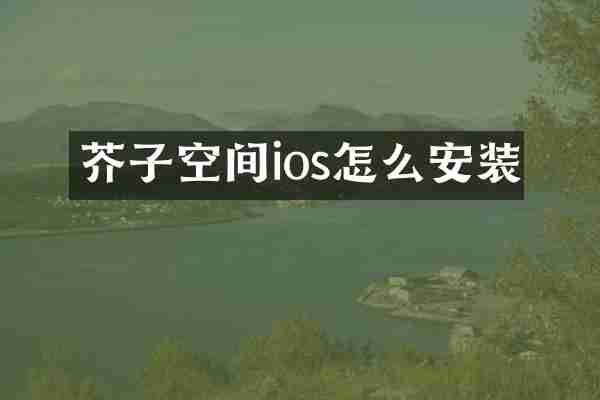 芥子空间ios怎么安装