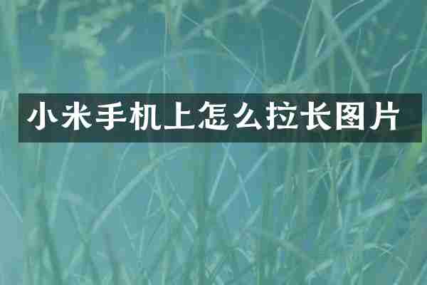 小米手机上怎么拉长图片