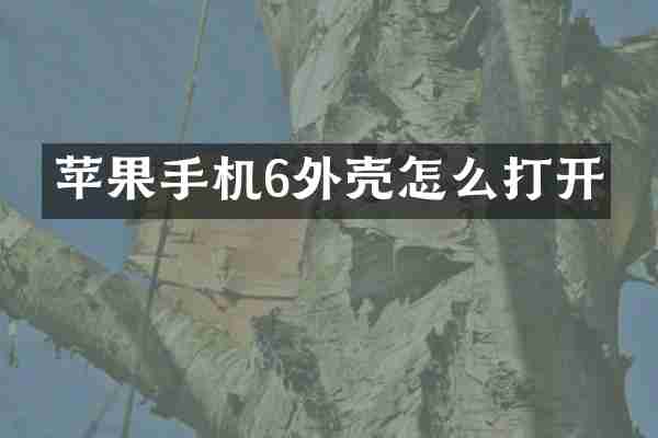 苹果手机6外壳怎么打开