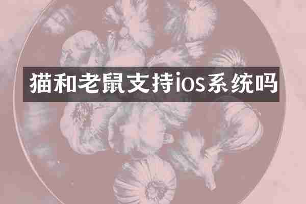 猫和老鼠支持ios系统吗