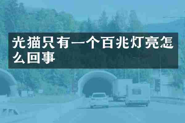 光猫只有一个百兆灯亮怎么回事