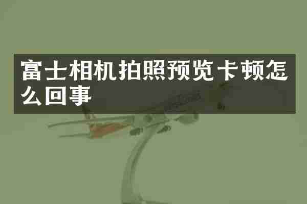 富士相机拍照预览卡顿怎么回事