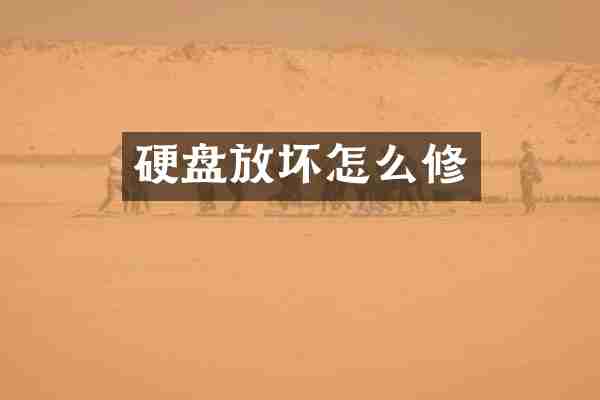 硬盘放坏怎么修