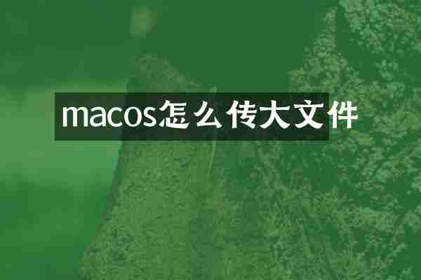 macos怎么传大文件