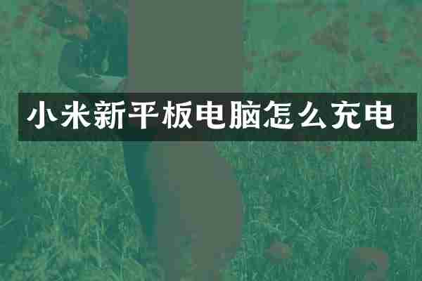 小米新平板电脑怎么充电