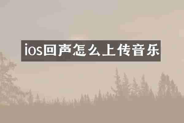 ios回声怎么上传音乐
