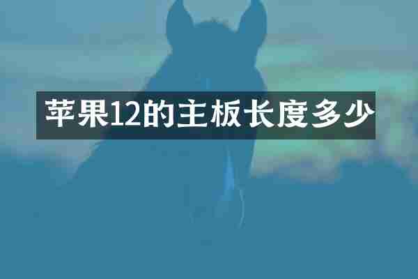 苹果12的主板长度多少