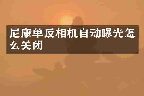 尼康单反相机自动曝光怎么关闭