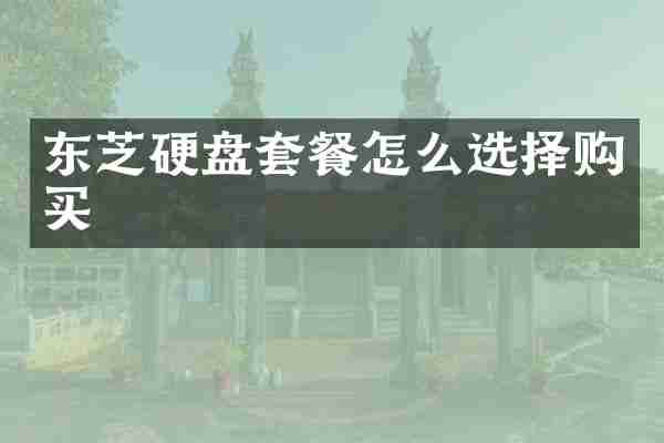 东芝硬盘套餐怎么选择购买