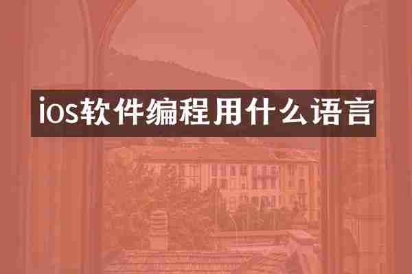 ios软件编程用什么语言