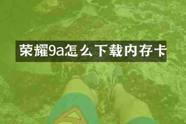 荣耀9a怎么下载内存卡
