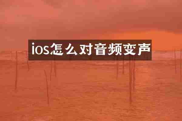ios怎么对音频变声