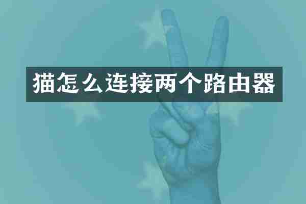 猫怎么连接两个路由器