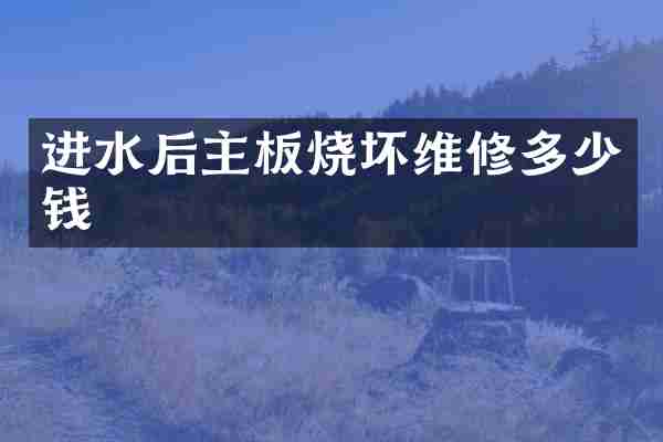 进水后主板烧坏维修多少钱