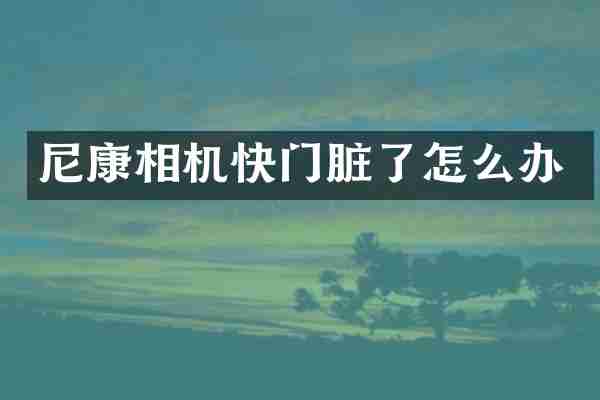 尼康相机快门脏了怎么办