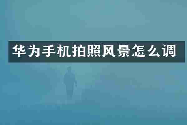 华为手机拍照风景怎么调
