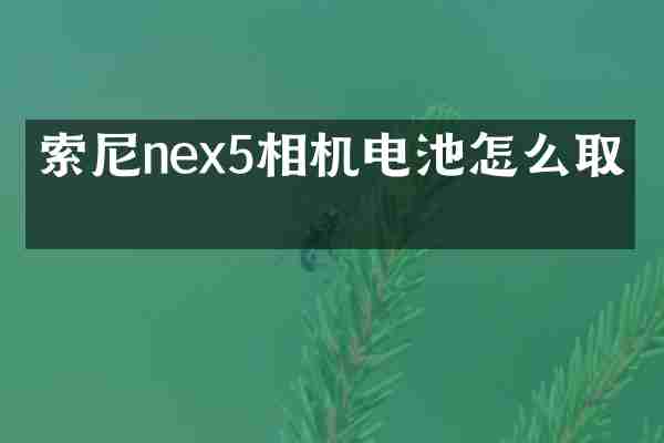 索尼nex5相机电池怎么取出