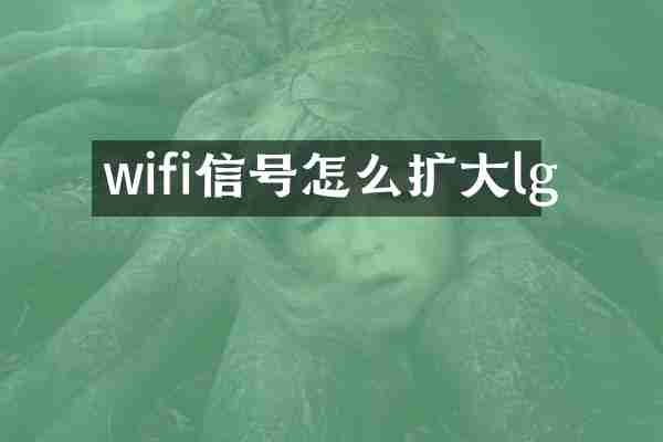 wifi信号怎么扩大lg