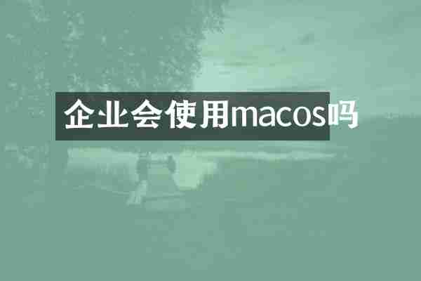 企业会使用macos吗